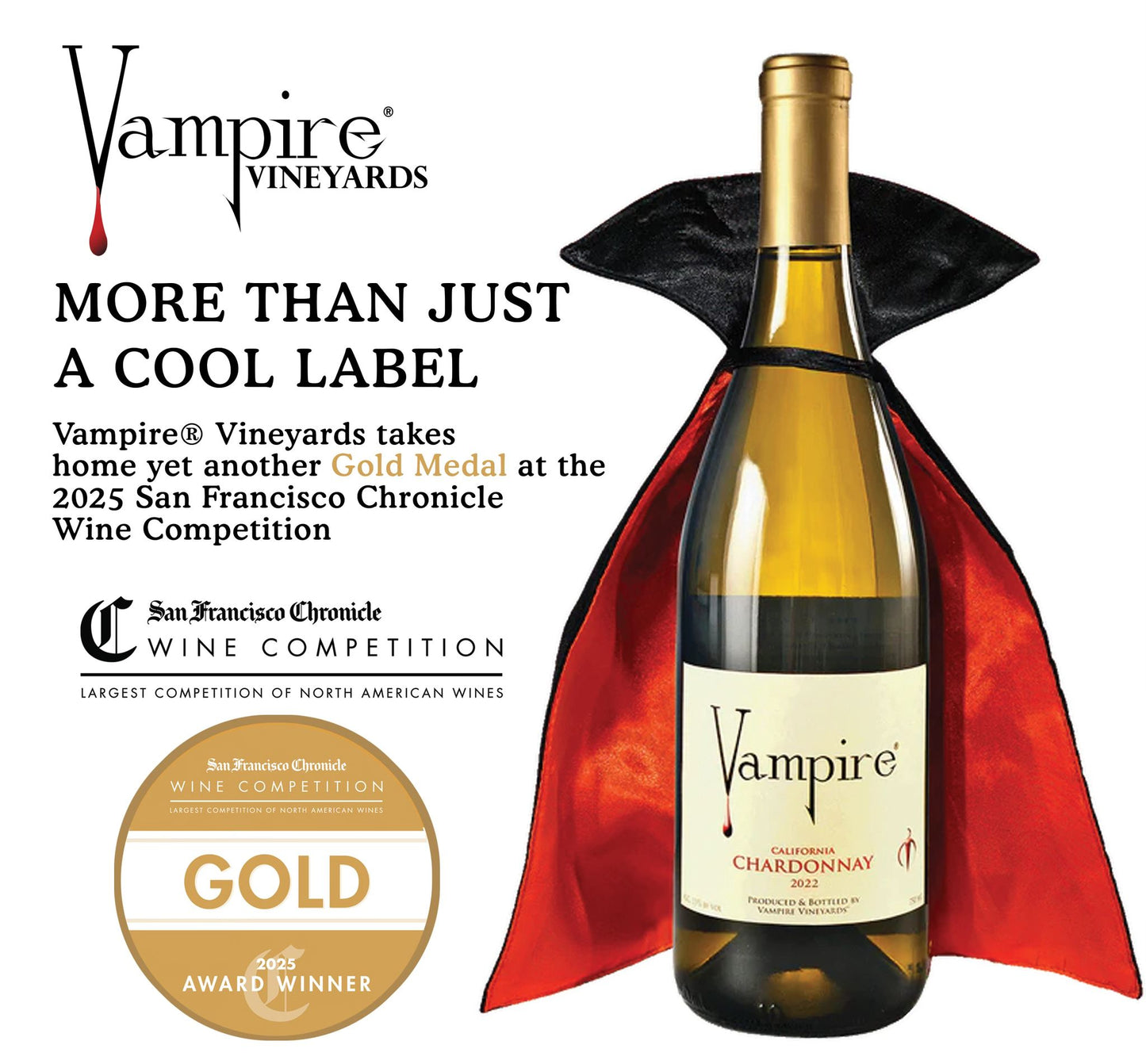 VAMPIRE® CHARDONNAY WITH VAMPIRE WINE CAPE