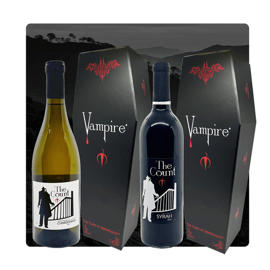 The Count® Syrah and Chardonnay Duo With Coffin Boxes