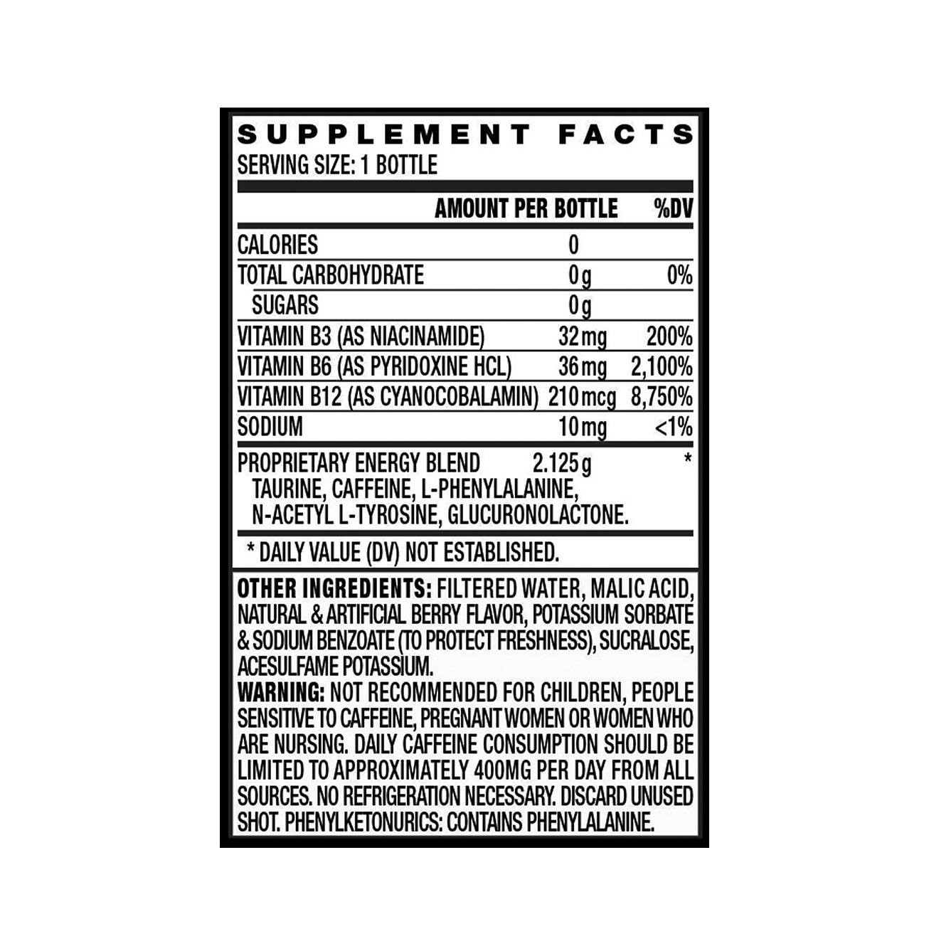 VAMP N•R•G ENERGY SHOT 12 PACK