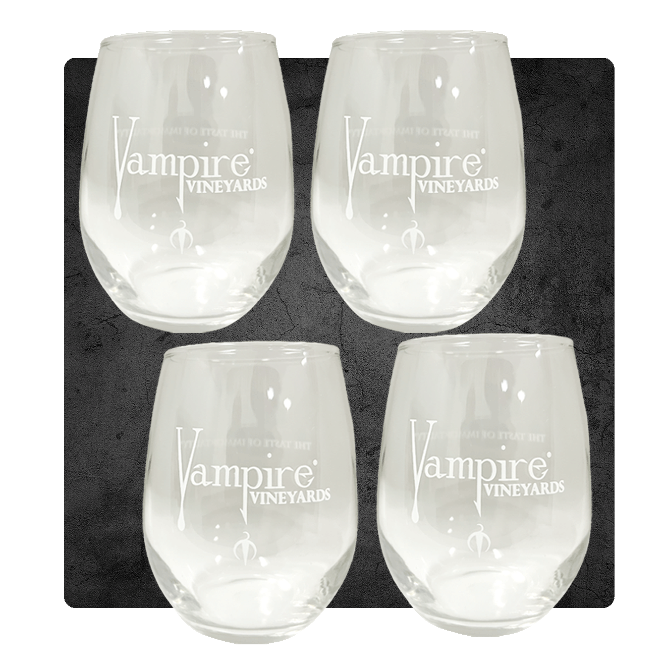 VAMPIRE® STEMLESS WINE GLASS SET OF 4