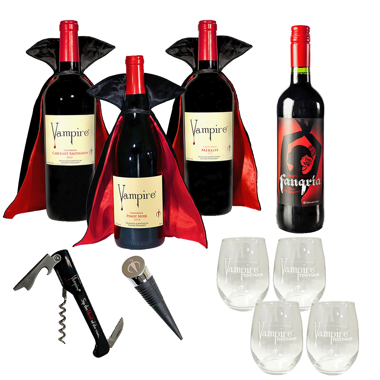 VAMPIRE VINEYARDS WINE TASTING PARTY SET