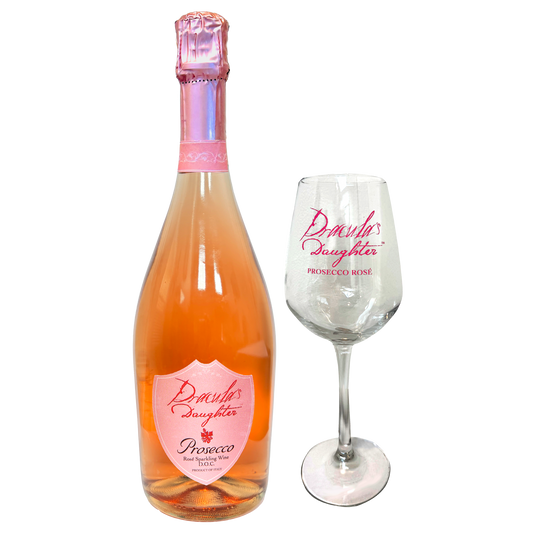 Dracula's Daughter Prosecco Rosé Gift Set With Glass