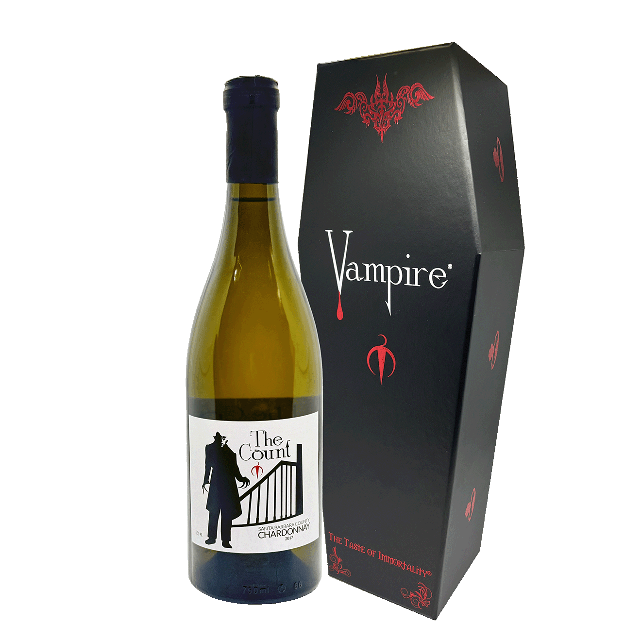 The Count® Chardonnay With Coffin Box – Vampire.com
