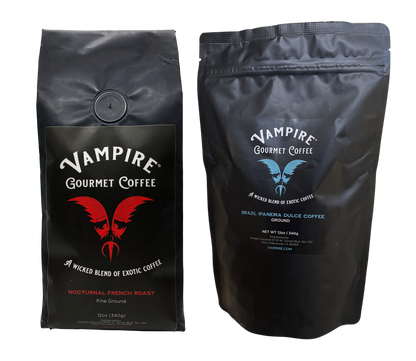 VAMPIRE FRENCH ROAST & BRAZILIAN COFFEE DUO (Ground)