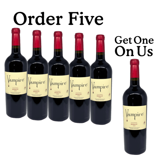 VAMPIRE® MERLOT ORDER 5 GET ON ON US