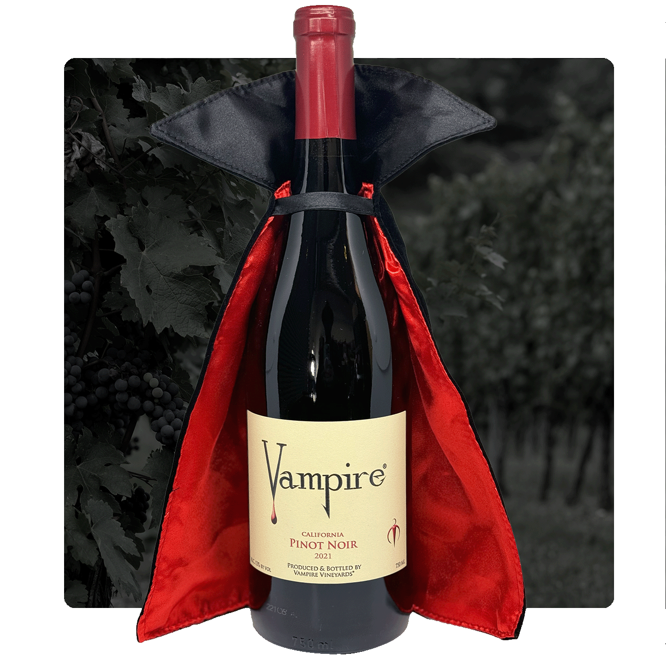 VAMPIRE® PINOT NOIR WITH VAMPIRE WINE CAPE – Vampire.com