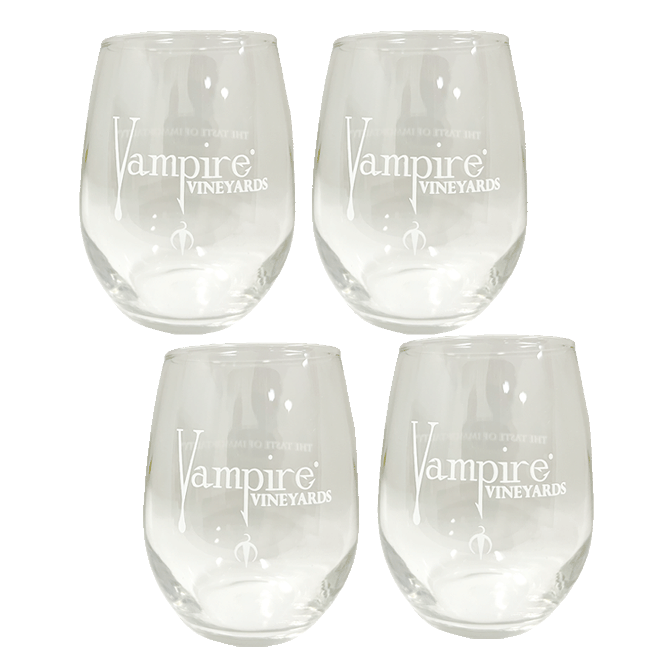 VAMPIRE® STEMLESS WINE GLASS SET OF 4