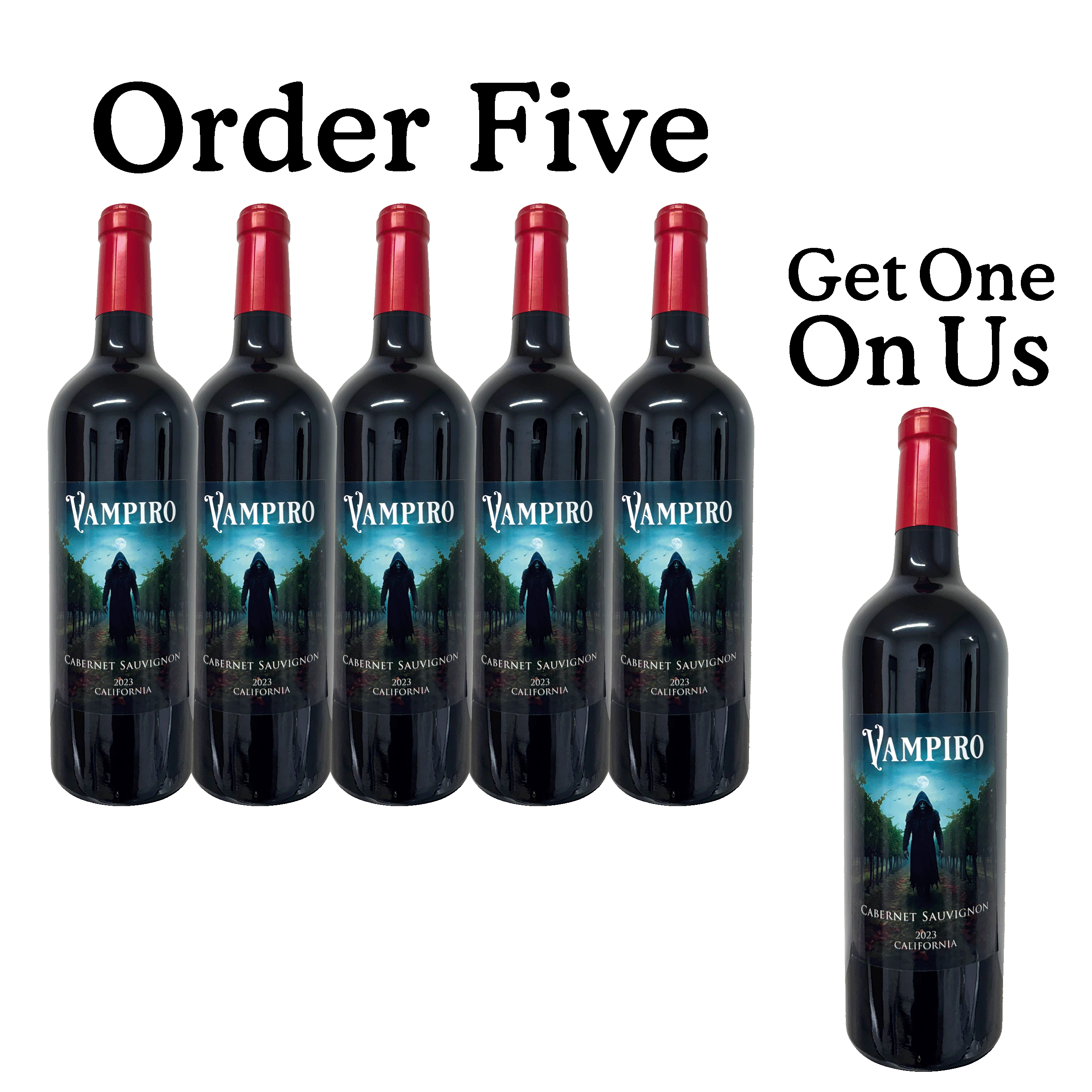 Vampiro Cabernet Sauvignon Order 5 Get One on Us – Vampire.com