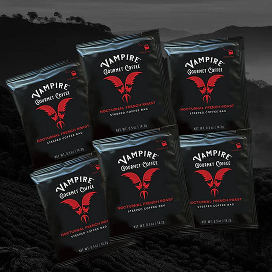 VAMPIRE COFFEE SINGLE SERVING STEEP BAG 6 PACK - Nocturnal French Roast
